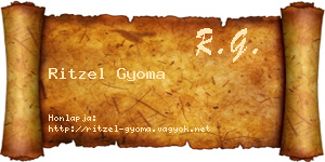 Ritzel Gyoma névjegykártya